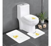 WHJSHOP Little Yellow Duck on the Cloud Prints Lot de 3 tapis de sol pour salle de bain, tapis de douche, antidérapant, séchage rapide