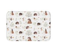 WHJSHOP Lock Edge Tapis de sol 101,6 x 152,4 cm Nature Lovely Hedgehog Lovers Prints absorbant l'eau et antidérapant doux et confortable pour salle de bain et cuisine