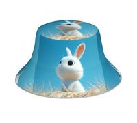 WHJSHOP Looking up at The Sky Rabbit Pattern Chapeau cloche réfléchissant respirant pour homme et femme pour voyage, camping noir