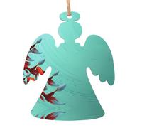 WHJSHOP Lot de 2 décorations de Noël en bois en forme d'ange pour aquarium