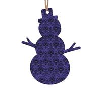 WHJSHOP Lot de 2 décorations de Noël en bois en forme de bonhomme de neige - Impressions fantômes à suspendre