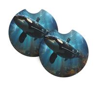 Whjshop Lot de 2 grands porte-gobelets pour intérieur de voiture - Étanche et rapide - Pour voitures, camions, SUV et navires