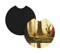 Whjshop Lot de 2 porte-gobelets pour intérieur de voiture Motif fauve mignon étanche et rapide pour voitures, camions, SUV et navires