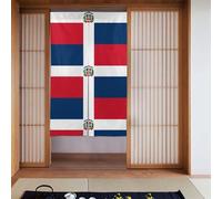 WHJSHOP Lot de 2 rideaux imprimés République dominicaine - 86,4 x 142,2 cm - Tissu lisse et ne se froisse pas facilement