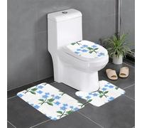 WHJSHOP Lot de 3 tapis de sol antidérapants avec inscription « Don't Forget I Love You » pour toilettes en forme de U, fermement fixé, absorbant et durable, épais et confortable