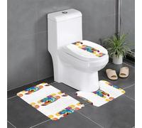 WHJSHOP Lot de 3 tapis de sol colorés pour skateboard Big Cock - Absorbant l'eau et antidérapant - Pour salles de bains, toilettes et cuisines