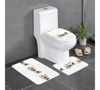 WHJSHOP Lot de 3 tapis de sol imprimés Amis lisant un journal imprimé absorbant l'eau et antidérapant pour salle de bain, toilettes et cuisines