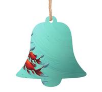 WHJSHOP Lot de 6 décorations de Noël en bois en forme de cloche pour aquarium
