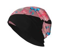 WHJSHOP Love Hearts and Butterflies Prints Bonnet tricoté tendance pour adulte - Doux, confortable et respirant pour homme et femme - Noir