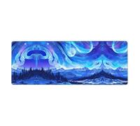 WHJSHOP Magnifique tapis de souris extra large motif aurores boréales - Pour ordinateur de bureau - Version épaisse - 30,5 x 80 cm