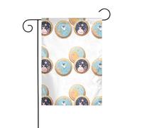WHJSHOP Magnifiques imprimés sur des drapeaux de jardin à motif cookies 30,5 x 45,7 cm pour décoration de cour avec une largeur de poteau de 3 cm (drapeau uniquement, mât non inclus)