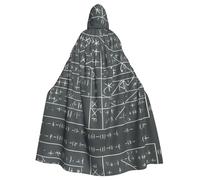 WHJSHOP Math Geek Calcul Picture Cape à capuche pour adulte sans fermeture éclair, confortable et durable pour jeux de rôle