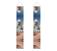 WHJSHOP Miami Beach, Bannière de porche avec impression Floride - Robuste, durable, lavable et réutilisable, décoration de remise de diplôme 30,5 x 180,3 cm