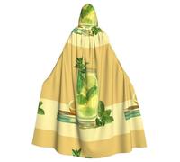WHJSHOP Mint Lemon Drink Picture Halloween Cape à capuche pour homme et femme