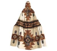 WHJSHOP Native American Patterns Picture Halloween Cape à capuche pour homme et femme Vêtements Manteau Jeu de rôle