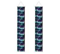 WHJSHOP Northern Lights - Bannière de porche pour remise de diplôme - Robuste, durable, lavable et réutilisable - Décoration de remise de diplôme pour fêtes, cérémonies, portes d'entrée