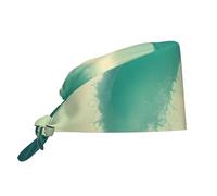 WHJSHOP Ocean Green Wave Surf Picture Cleaning Work Cap Chapeau de chef pour femme et homme pour chirurgie, allaitement