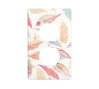 WHJSHOP Panneau mural avec plumes colorées - Décoration durable - 11,4 x 7 cm