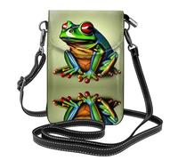 WHJSHOP Peace Tree Frog Picture Petit sac à bandoulière en cuir pour femme, imperméable et durable