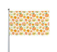 WHJSHOP Peach Prints Drapeau décoratif d'extérieur en polyester de haute qualité pour jardin, terrasse et présentations festives 0,9 x 1,5 m