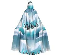 WHJSHOP Penguins On The Iceberg Picture Cape à capuche pour adulte pour homme et femme