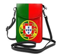 WHJSHOP Petit sac à bandoulière à rabat en cuir pour femme, motif drapeau portugais, imperméable et durable
