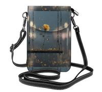 WHJSHOP Petit sac à bandoulière en cuir pour femme avec motif rose jaune sur la balançoire, imperméable et durable