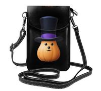 WHJSHOP Petite gourde portant une image de chapeau haut-de-forme Petit sac à bandoulière en cuir pour femme, imperméable et durable