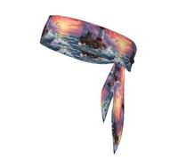 WHJSHOP Phare peinture diamant impression foulard sport absorbant la transpiration et respirant, bandeau de mouvement, foulard double face