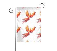 WHJSHOP Phénix de feu volant dans le ciel étoilé - Drapeau de jardin - Décoration de cour - 30,5 x 45,7 cm - Épaisseur et durabilité