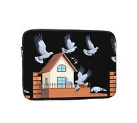 WHJSHOP Pigeons on The House Housse pour ordinateur portable - Housse résistante aux chocs pour ordinateur portable pour homme et femme, voyage d'affaires, école et bureau