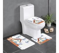 WHJSHOP Pigeons on The House Lot de 3 tapis de salle de bain antidérapants (61 x 40,6 cm) pour toilettes, meuble-lavabo et toilettes, facile à nettoyer
