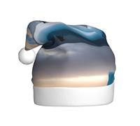 WHJSHOP Pingouin Antarctique Ice Pattern Hommes et Femmes Chapeau de Noël en peluche Adulte Nouvel An Vacances Fête Cap