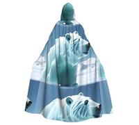 WHJSHOP Polar Bear Ice Picture Cape à capuche pour adulte pour homme et femme
