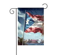 WHJSHOP Porto Rico Papier peint drapeau imprimé quatre saisons Jardin Décoration cour 30,5 x 45,7 cm