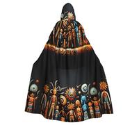WHJSHOP Primitive Totem Cape à capuche pour adulte sans fermeture éclair, confortable et durable pour les jeux de rôle