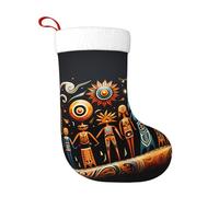 WHJSHOP Primitive Totem Imprimés Chaussettes de Noël décoratives à décorer pour Halloween, Noël et Nouvel An