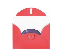 WHJSHOP Purple Ocean Prints Carte de vœux - Papier nacré de qualité supérieure, effet perlé double face, enveloppe en papier perlé avec boucle d'amour