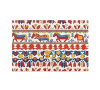 Whjshop - Puzzle de 1000 pièces - Cheval suédois Dala - Imprimé folklorique - Puzzles éducatifs intellectuels en bois - Puzzles amusants pour soulager le stress