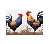 Whjshop Puzzles de 1 000 pièces avec coqs français - Puzzles éducatifs intellectuels en bois - Puzzles amusants pour soulager le stress