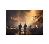 Whjshop Puzzles de 1 000 pièces pour lutter contre les incendies - Puzzles éducatifs intellectuels en bois - Puzzles amusants pour soulager le stress