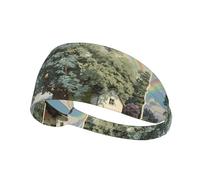 WHJSHOP Rainbow Beside The Tree Prints Bandeau de sport pour femme résistant à la transpiration Bande élastique d'été