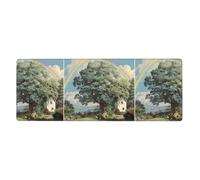 WHJSHOP Rainbow Beside The Tree Prints Tapis de souris extra large antidérapant pour clavier de jeu de bureau d'ordinateur Version épaisse 30,5 x 80 cm