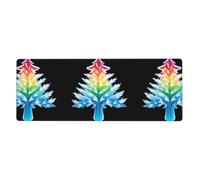 WHJSHOP Rainbow Ice Tapis de souris extra large avec motif sapin de Noël antidérapant pour bureau d'ordinateur Version épaisse 30,5 x 80 cm