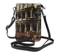 WHJSHOP Remains Of The Roman Colosseum Picture Petit sac à bandoulière en cuir pour femme, imperméable et durable