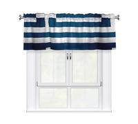 WHJSHOP Rideau photo drapeau grec avec tringle courte, 137,2 x 45,7 cm pour cuisine, salle de bain, buanderie et fenêtres de studio, avec filtre de lumière