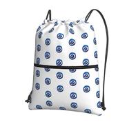 WHJSHOP Sac à dos à fermeture éclair avec cordon de serrage et imprimé mauvais yeux - Sac de sport léger et résistant à l'eau avec poche avant et organiseur intérieur pour voyage, yoga, et plus encore