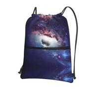 WHJSHOP Sac à dos à fermeture éclair avec cordon de serrage imprimé univers abstrait - Sac de sport léger et imperméable pour les voyages, le yoga et les aventures quotidiennes