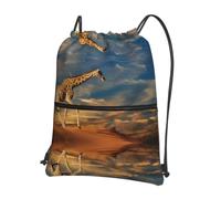 WHJSHOP Sac à dos à fermeture éclair avec imprimé girafe animaux d'Afrique - Sac de sport léger et résistant à l'eau avec poche avant et organiseur intérieur pour voyage, yoga, et plus encore