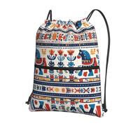 WHJSHOP Sac à dos suédois avec cordon de serrage et fermeture éclair - Léger et imperméable - Pour voyage, yoga et randonnée